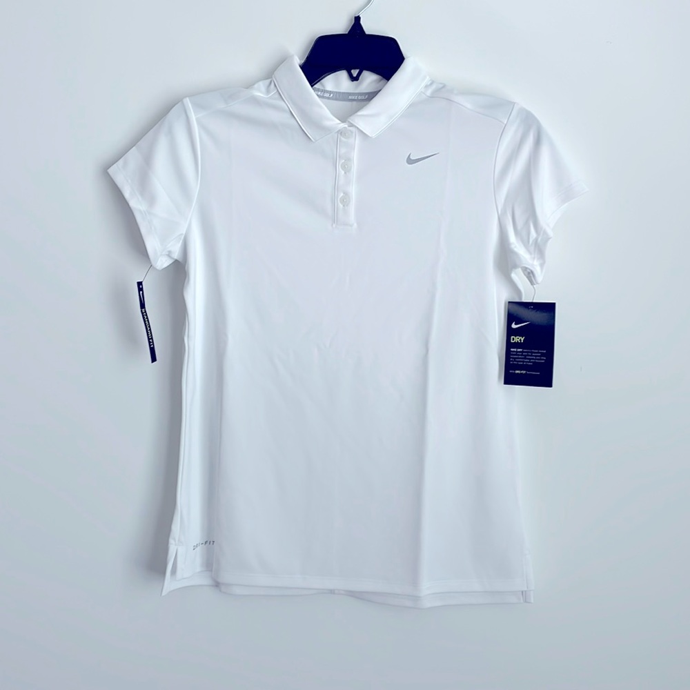 NWT girls XL dri-fit golf shirt white standard fit